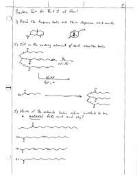 Practice Solved Test for Final Exam - Organic Chemistry | CHEM 239 ...