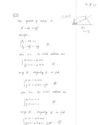 The Equation of Motion - Handwritten Notes | PHYS 3013 - Docsity