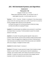 Homework 4 | Distributed Systems and Algorithms | 22C 166 - Docsity