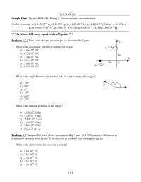 Sample for Final Exam - General Physics II | PHYS 1404 - Docsity