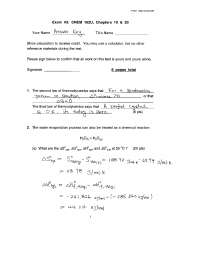 Exam 3 Questions with Solutions - General Chemistry | CHEM 162 - Docsity