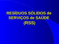 Gerenciamento de Residuos Solidos de Saude - Notas de aula sobre o ...