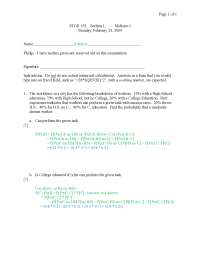 5 Solved Problems on Introduction to Statistics - Midterm Exam | STOR ...