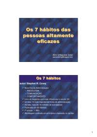 Os 7 hábitos das pessoas altamente eficazes