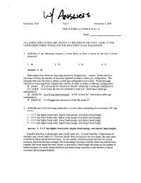 Practice Exam 3 Solutions for General Chemistry | CHEM 1035 - Docsity