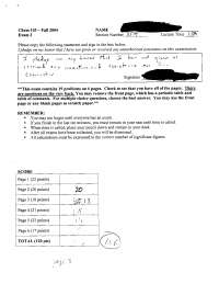 Exam 2 with Solution - General Chemistry I - Fall 2004 | CHEM 103 - Docsity