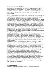 Perfil do Consumidor Digital: Valoriza a Recomendação e Busca Informação