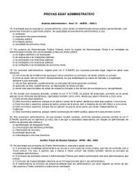Provas ESAF administrativo