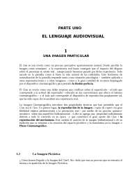 Lenguaje audiovisual I - Apuntes de Comunicación Audiovisual - Docsity