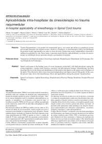 Cinesioterapia na Reabilitação de Pacientes com Trauma Raquimedular no Hospital