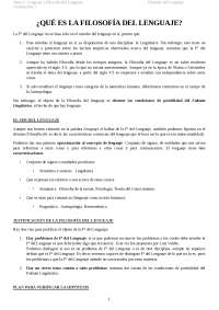 QUÉ ES LA FILOSOFÍA DEL LENGUAJE