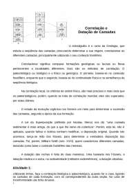 correlação e datação de camadas