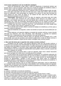 Apostila: como testar capacitores com multimetro analógico