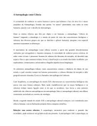 A Antropologia como Ciência