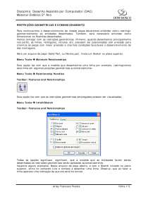 Restrições Geométricas e Dimensionamento em Desenho Assistido por Computador (DAC)