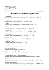 Classificazione di dispositivi medici
