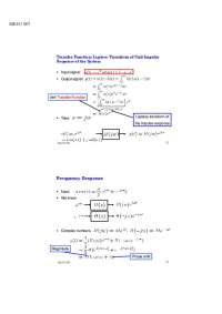 Transfer Functions - Control System - Notes | ME 451