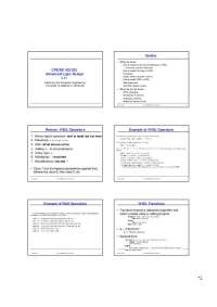 VHDL Operators, Functions, Procedures, and Signal Attributes in Advanced Logic Design