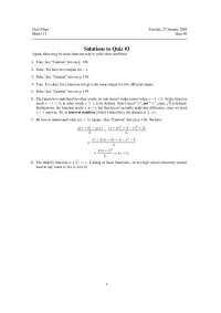 Solutions to Quiz 3 - College Algebra | MATH 111