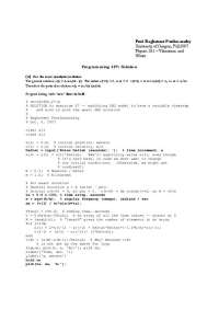 Programming P7