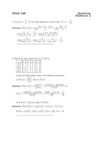 Midterm Exam 2 Solutions - Calculus for Biological Sciences | MATH 246