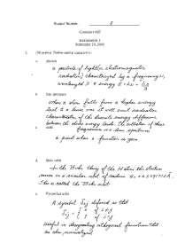 Exam with Solution Key for Quantum Chemistry | CEM 483