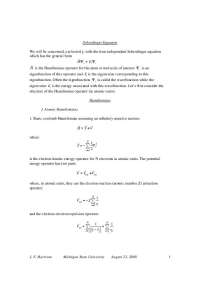 Understanding Schrodinger Equation: Hamiltonian & Wavefunctions in Atoms/Molecules