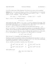 Assignment 1 Solutions - Functional Analysis I | MATH 539 - Docsity