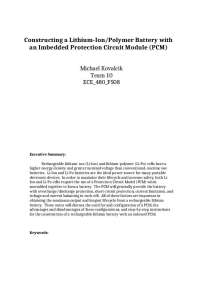 Guide to Building a Lithium-Ion/Polymer Battery with Embedded Protection Circuit - Prof. E