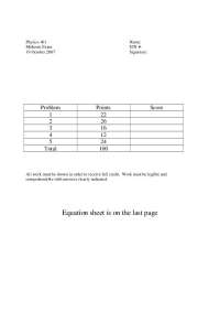 Midterm Exam Questions - Thermal and Statistical Physics | PHYS 461