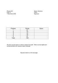 Practice Questions for Exam 2 - Thermal and Statistical Physics | PHYS 461