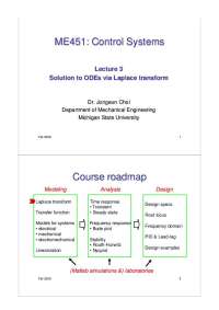 Control Systems: Solving Ordinary Differential Equations using Laplace Transform
