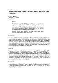 Digital MTI Implementation using LabVIEW: Single Delay Line Canceller - Prof. Erik Goodman