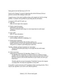 Study Guide for Exam 1 - Foundations of Computer Science | CSC 150