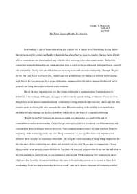 Communication, Identity, and Overcoming Trials in Healthy Relationships: 'Regret for the P