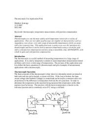 Thermocouple App Note: Temperature Measurement with Gain & Cold Junction Compensation - Pr