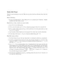 10 Questions on Isomorphism in Abstract Algebra - Final Examination | MATH 647