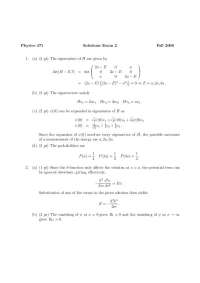 Solutions Exam 2 for Physics 471 - Fall 2006
