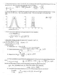 Solved Questions for Probability Statistics Engineering - Homework 1 ...