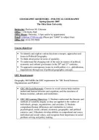 Syllabus for Political Geography | GEOG 460