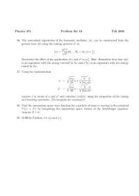 Problem Set 10 for Physics 471: Fall 2003