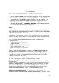 Water Management - Greenhouse Structures and Management | HRT 221