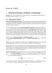 Dimensional Analysis, Similitude, Modeling - Conductive Heat Transfer | ME 812