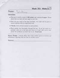 Midterm Examination 2 with Solutions - Calculus I | MATH 251 - Docsity
