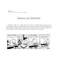 Statistics Midterm Exam, Problem Solutions
