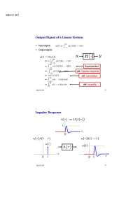 Output Signal of a Linear System - Lecture Slides | ME 451