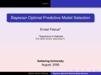 Bayesian Optimal Predictive Model Selection: Median Probability Model and Prevalence Model