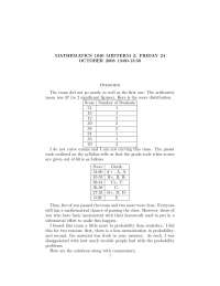 Midterm 2 Problems - QL Introduction to Statistics | MATH 1040 - Docsity