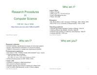 Research Procedures in Computer Science - Lecture Slides | CSE 891 ...