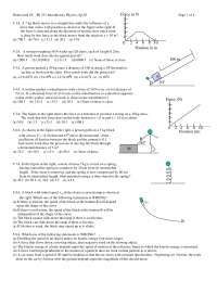 34 Multiple Choice Questions with Answer Key | Introductory Physics I ...